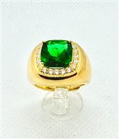 Genova - Corso Alessandro de Stefanis, 73R - Anello Gioielleria Bencivenga Luca Donna in Argento Smeraldo sintetico ANAR-266VE - ANAR-266VE